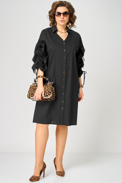 Платье EVA GRANT 7102 черный - фото 8