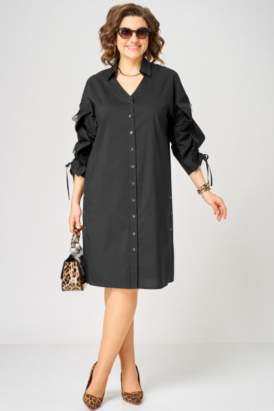 Платье EVA GRANT 7102 черный - фото 3