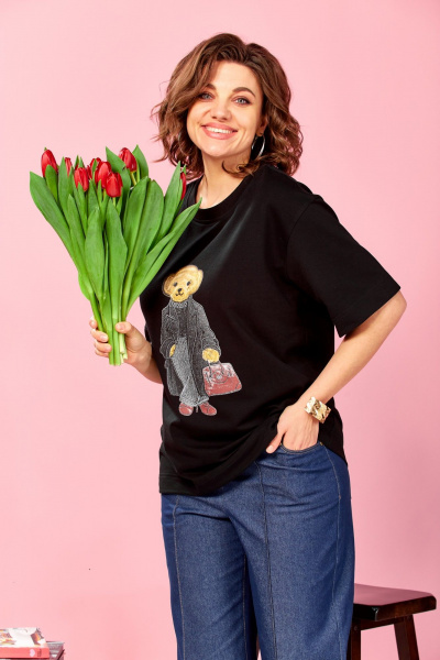 Футболка AVA fashion М-176 черный - фото 9