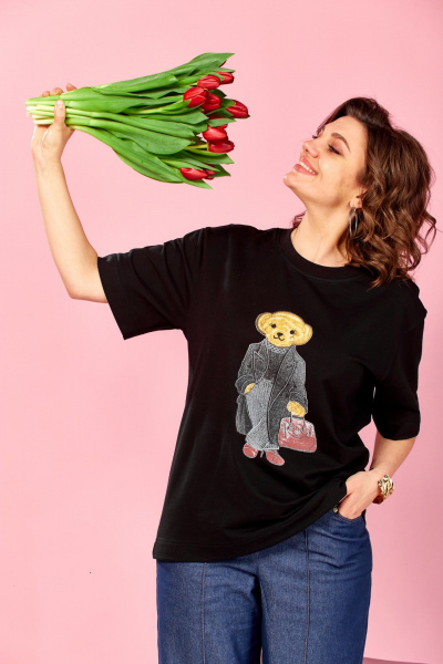 Футболка AVA fashion М-176 черный - фото 8