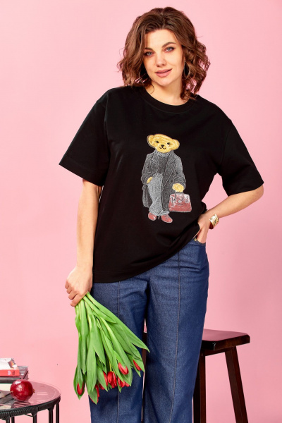 Футболка AVA fashion М-176 черный - фото 7