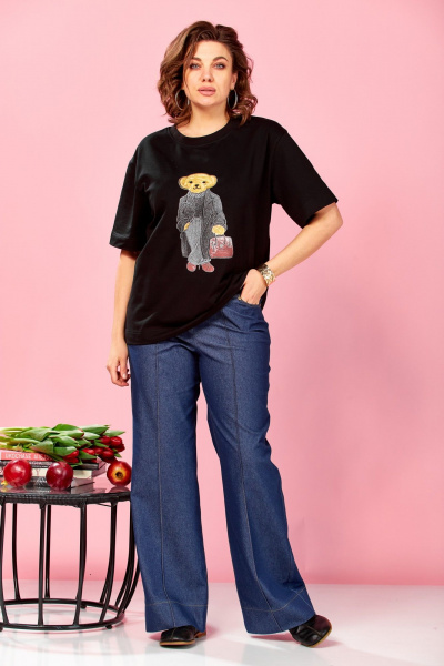 Футболка AVA fashion М-176 черный - фото 5