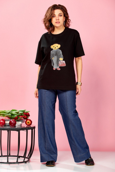 Футболка AVA fashion М-176 черный - фото 2