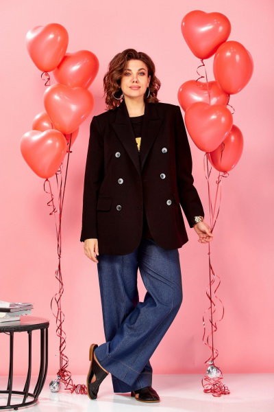 Пиджак AVA fashion М-177 черный - фото 1