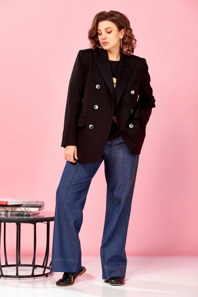 Пиджак AVA fashion М-177 черный - фото 8