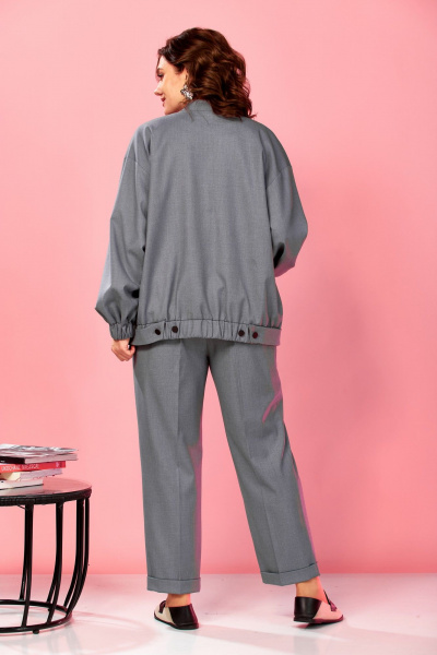 Брюки, бомбер AVA fashion М-178 серый - фото 10