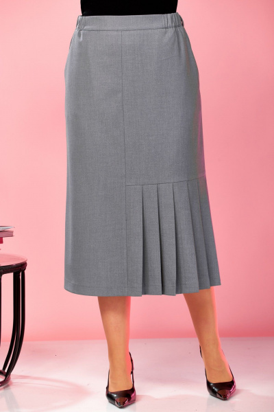 Бомбер, юбка AVA fashion М-179 серый - фото 10