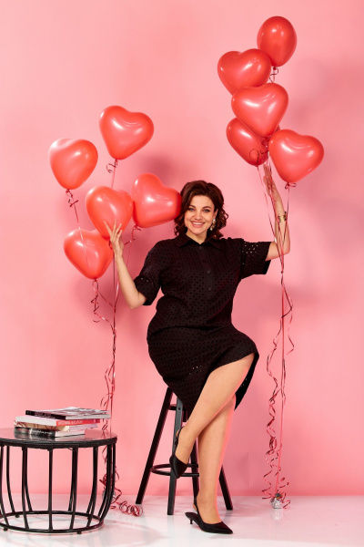 Платье AVA fashion М-180 черный - фото 4