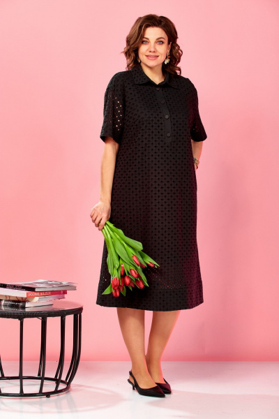 Платье AVA fashion М-180 черный - фото 1