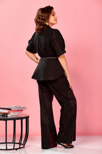 Брюки, жакет AVA fashion М-181 черный - фото 10