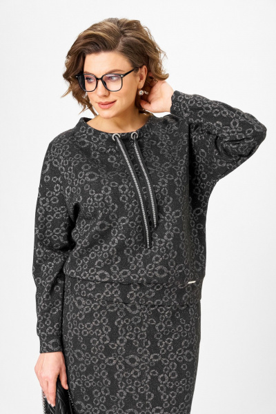 Джемпер, юбка Michel chic 1444 темное_серебро - фото 6