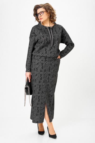 Джемпер, юбка Michel chic 1444 темное_серебро - фото 5