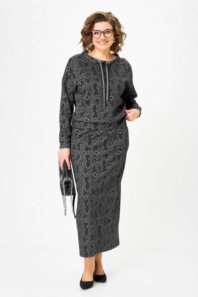 Джемпер, юбка Michel chic 1444 темное_серебро - фото 2