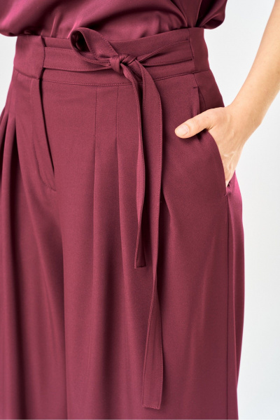 Брюки, жакет, топ Диомант 2149 бордо - фото 4