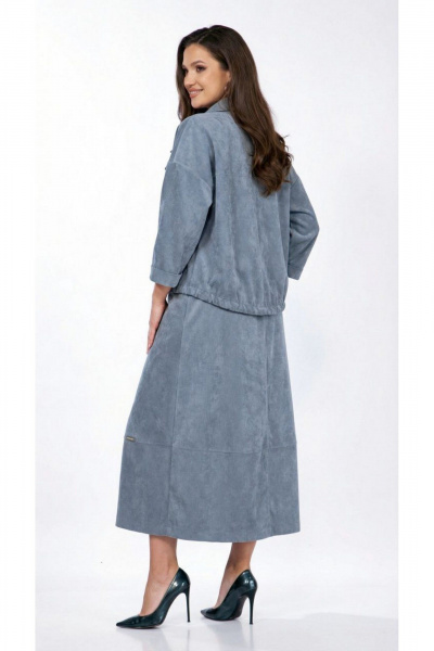 Жакет, юбка ZigzagStyle 608 серо-голубой - фото 12