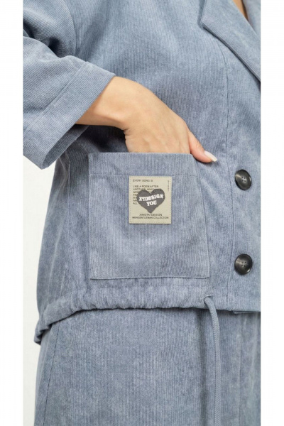 Жакет, юбка ZigzagStyle 608 серо-голубой - фото 11