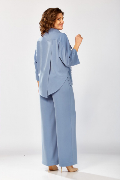Блуза, брюки ZigzagStyle 559-2 светло-голубой - фото 4