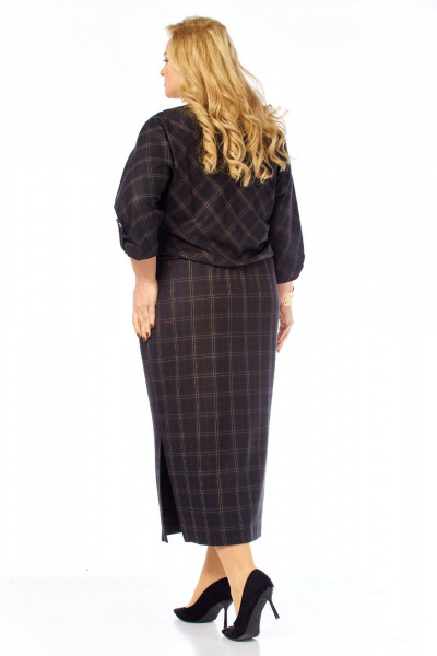 Платье СиБон 0352 клетка2 - фото 3