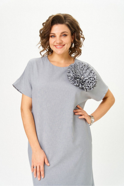 Платье, украшение Svetlana-Style 1928 серый - фото 7