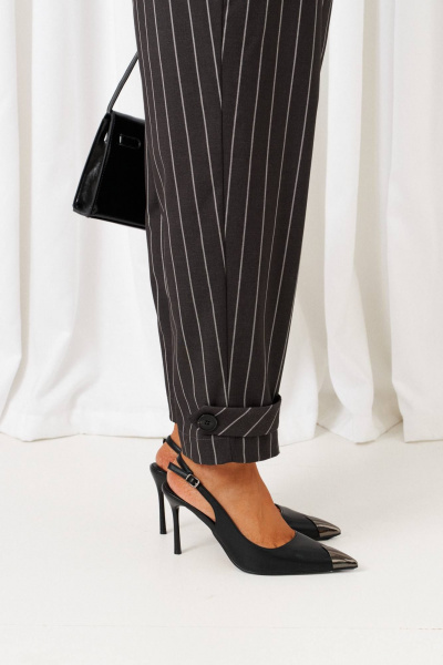 Брюки, жакет Beautiful&Free 6435 темно-серый_в_полоску - фото 7