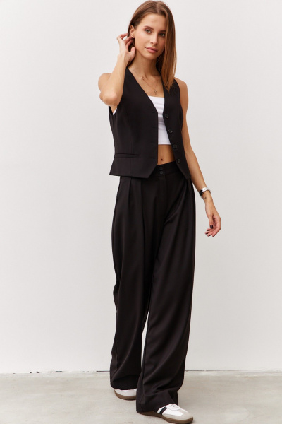 Брюки, жилет Luitui R4069 черный - фото 2