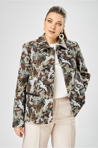 Бомбер Bonna Image 1026/2 коричневый - фото 12