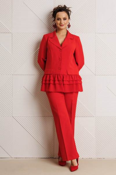 Брюки, жакет Mubliz 311 красный - фото 11
