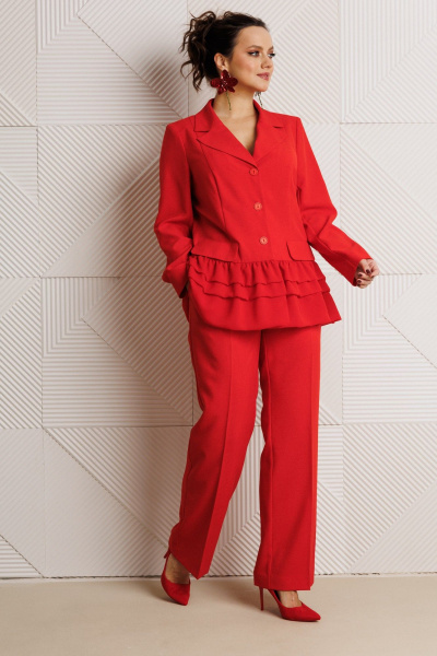 Брюки, жакет Mubliz 311 красный - фото 10