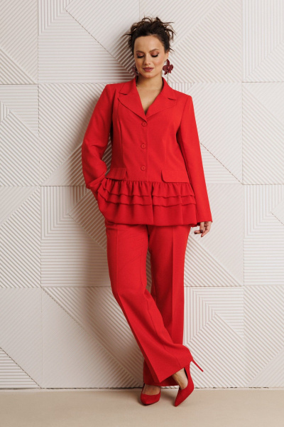 Брюки, жакет Mubliz 311 красный - фото 9