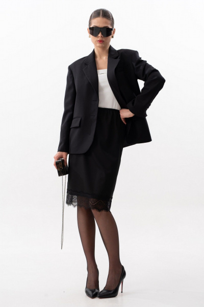 Юбка SILVERSPICE S-4619 черный - фото 2