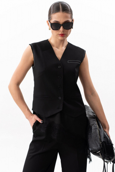 Жилет SILVERSPICE S-2636 черный - фото 2