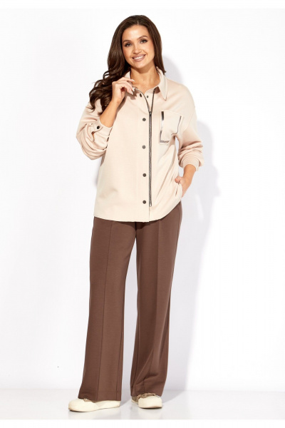 Брюки, рубашка TAiER 1419 бежевый/коричневый - фото 1