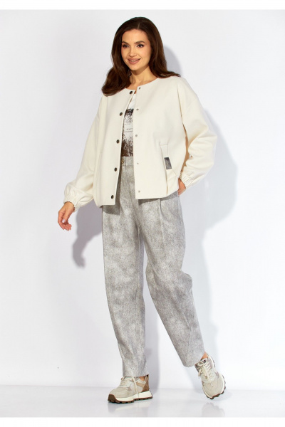 Брюки, бомбер TAiER 1426 белый/серый - фото 2