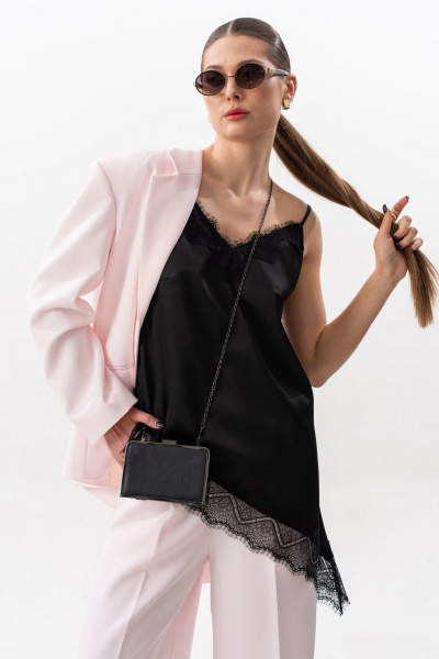 Топ SILVERSPICE S-7635 черный - фото 1