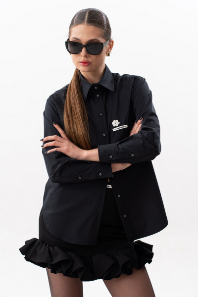 Блуза SILVERSPICE S-7632  черный - фото 3