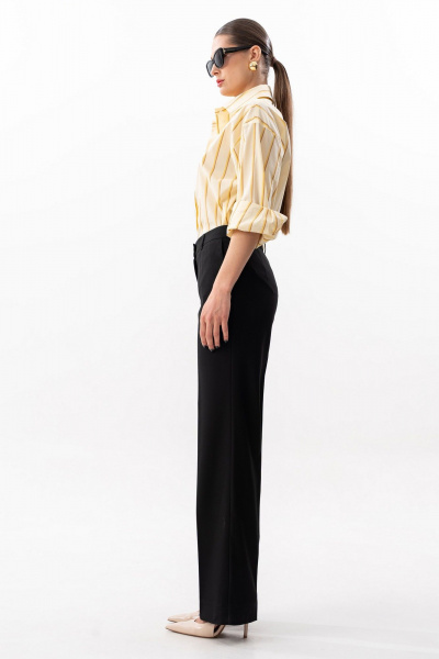 Деловые брюки из текстиля и эко-кожи SILVERSPICE S-3101-1 - фото 3