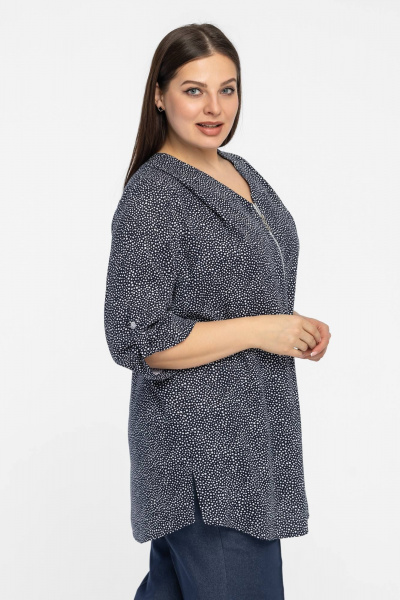 Блуза Avila 0557 темно-синий - фото 5