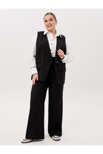 Брюки, жилет AVA fashion М-175 черный - фото 4