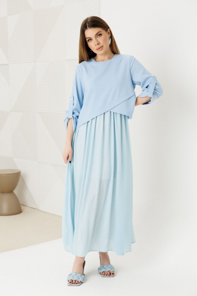 Платье Ambera Style 1007-10 голубой - фото 1