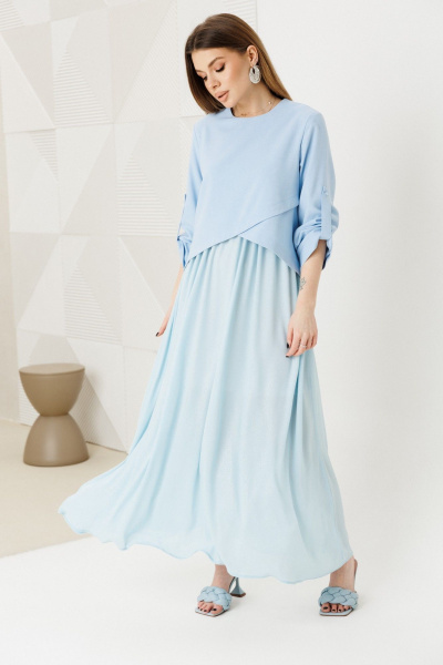 Платье Ambera Style 1007-10 голубой - фото 3