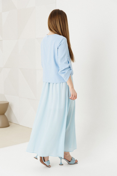 Платье Ambera Style 1007-10 голубой - фото 5