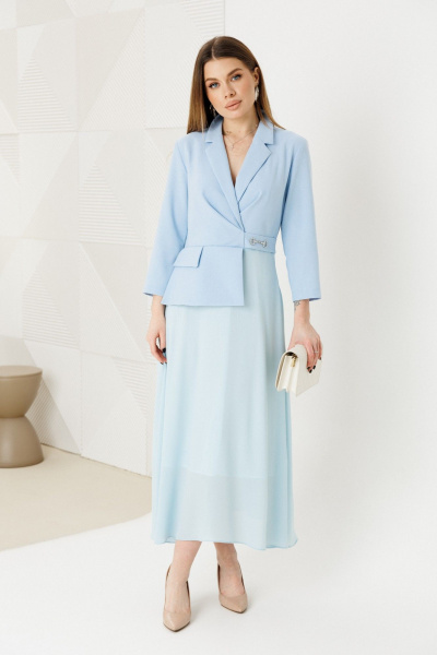 Платье Ambera Style 1034-6 голубой - фото 1