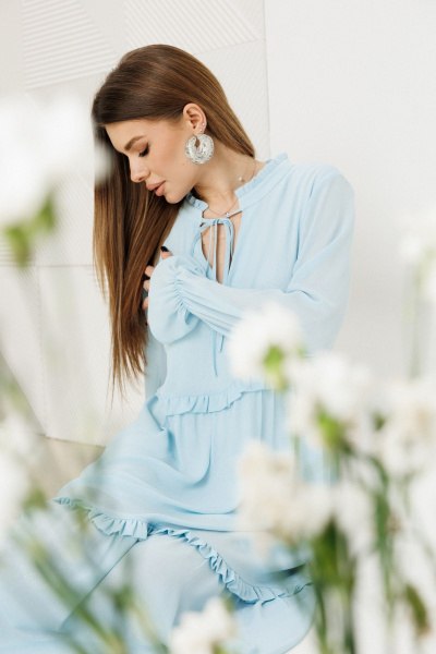 Платье Ambera Style 1130-2 голубой - фото 9