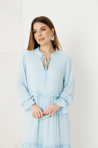 Платье Ambera Style 1130-2 голубой - фото 3
