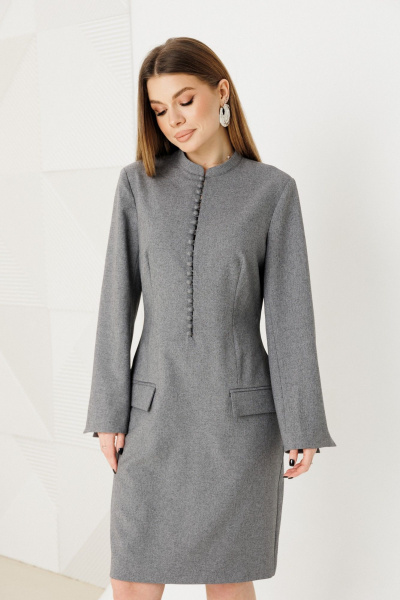 Платье Ambera Style 1139 серый - фото 5