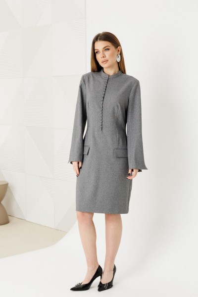 Платье Ambera Style 1139 серый - фото 1