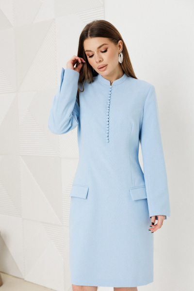 Платье Ambera Style 1139-1 голубой - фото 5