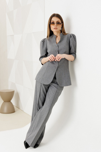 Брюки, жакет Ambera Style 2149-1 серый - фото 5