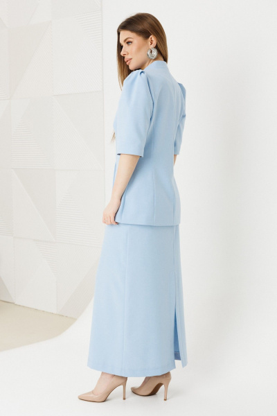 Жакет, юбка Ambera Style 2151 голубой - фото 4