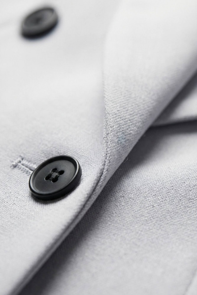 Демисезонная тройка из текстиля и хлопка: жакет, жилет, брюки AURA otd 9176 светло-серый - фото 6